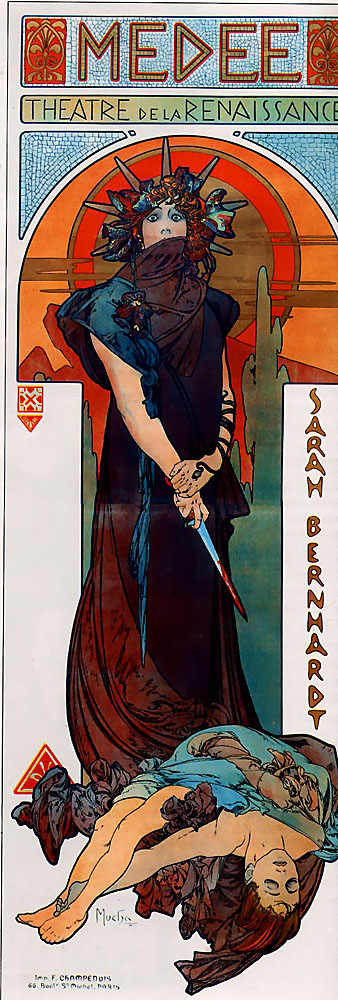 Mucha Alphonse Marie - Medee - 1898 - 76x206 cm.jpg